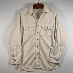 VTG Woolrich Cream Button Down Made in USA - Medium